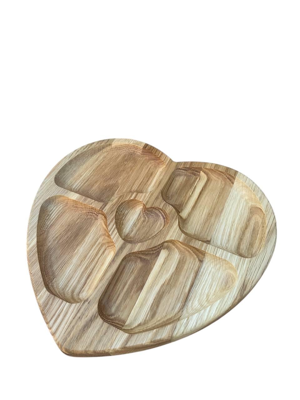 Менажница дубовая Сердце 30 см (2484300455)