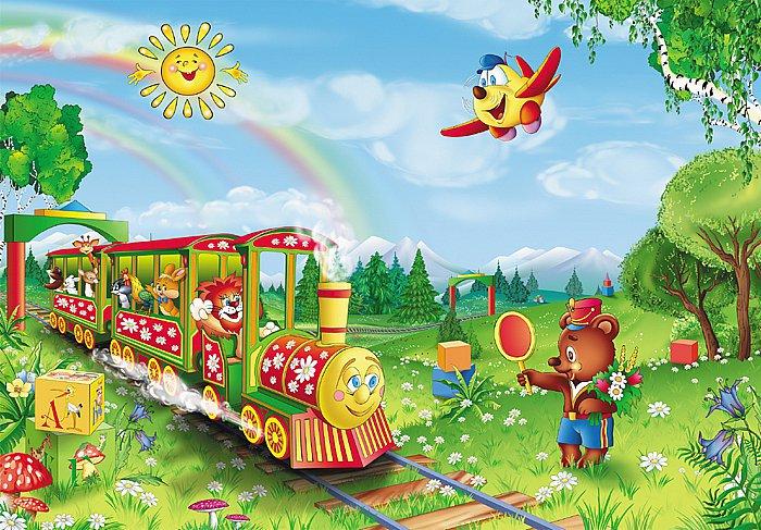 Фотообои на бумажной основе VG Паровозик 194х278 см (2000000471518)