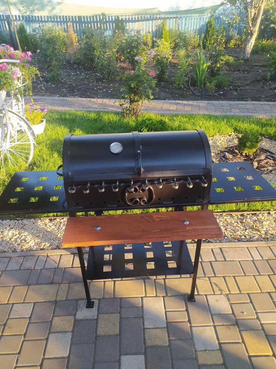 Гриль-мангал із кришкою зі сталі 60 см 4 мм (1897245038) - фото 6 Гриль-мангал із кришкою зі сталі 60 см 4 мм (1897245038) - фото 6