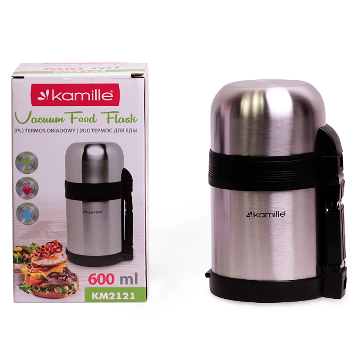 Термос пищевой Kamille (KM-2121) 600 мл
