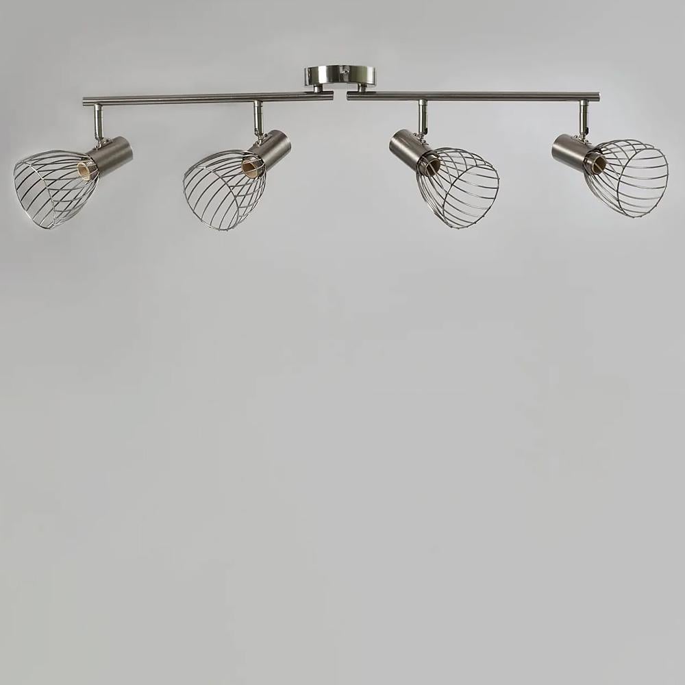 Люстра потолочная Light House C19140-4 SN E14 72х18х21 см Хром