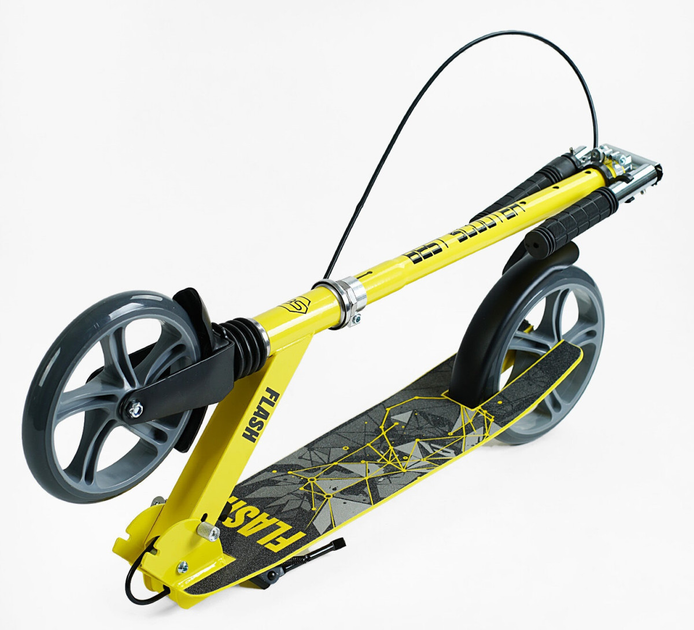 Самокат двухколесный Best Scooter FL-14320/4 стальная рама/ручной тормоз/один амортизатор передний/в коробке/колеса PU 200 мм (25100692) - фото 3 Самокат двухколесный Best Scooter FL-14320/4 стальная рама/ручной тормоз/один амортизатор передний/в коробке/колеса PU 200 мм (25100692) - фото 3