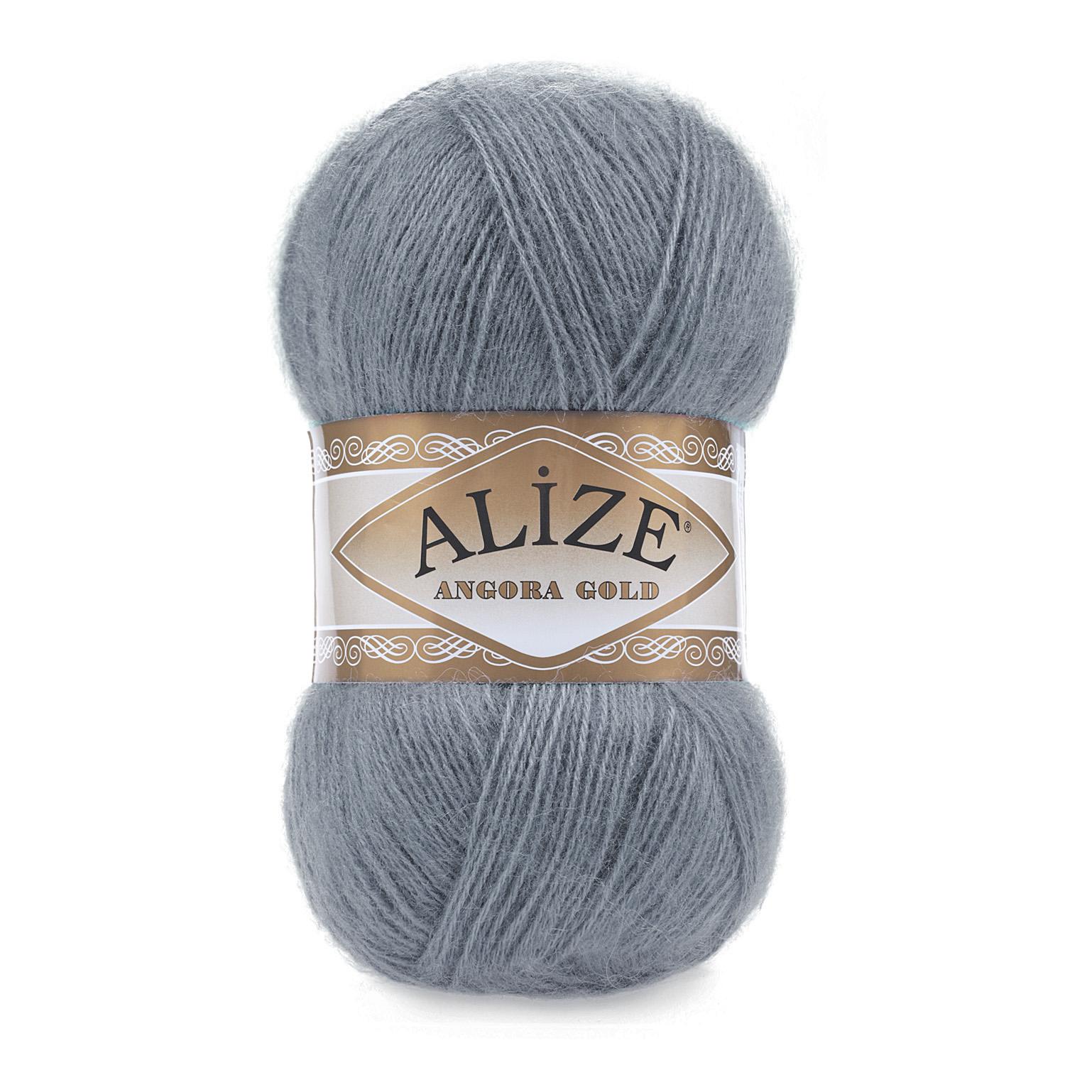 Пряжа Alize Angora Gold 87 Средне-серый (6282)