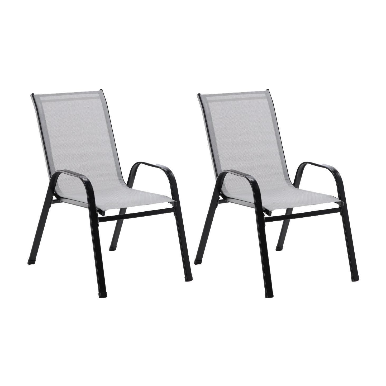 Комплект кресел садовых Lion текстилен 2 шт. Серый (40178)