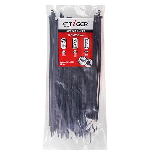 Хомут пластиковый Tiger ТСТ W3.5 100 шт. Black