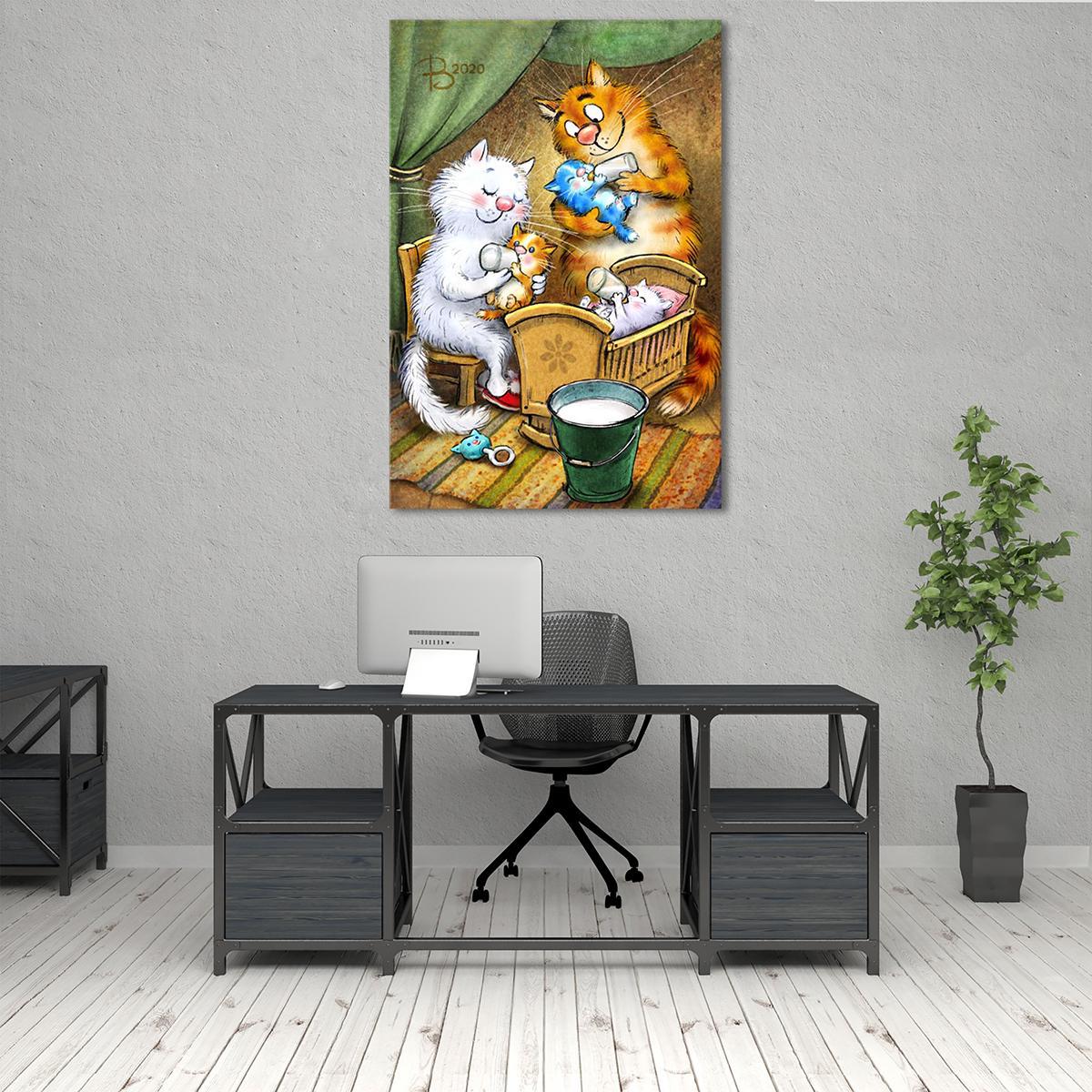 Модульная картина Семейство 1 модуль 50x75 см