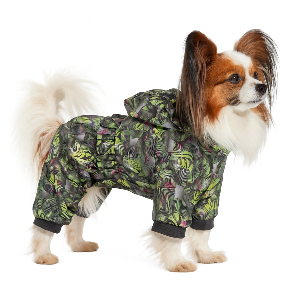 Комбинезон для собак мальчиков Diego Mini Snow на кнопках для мелких пород M Зеленый (124182237)