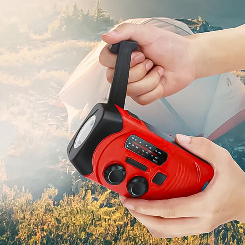 Ліхтар Haoyi HY-088WB ручний із динамо машиною сонячною батареєю та радіо Червоний - фото 4 Ліхтар Haoyi HY-088WB ручний із динамо машиною сонячною батареєю та радіо Червоний - фото 4