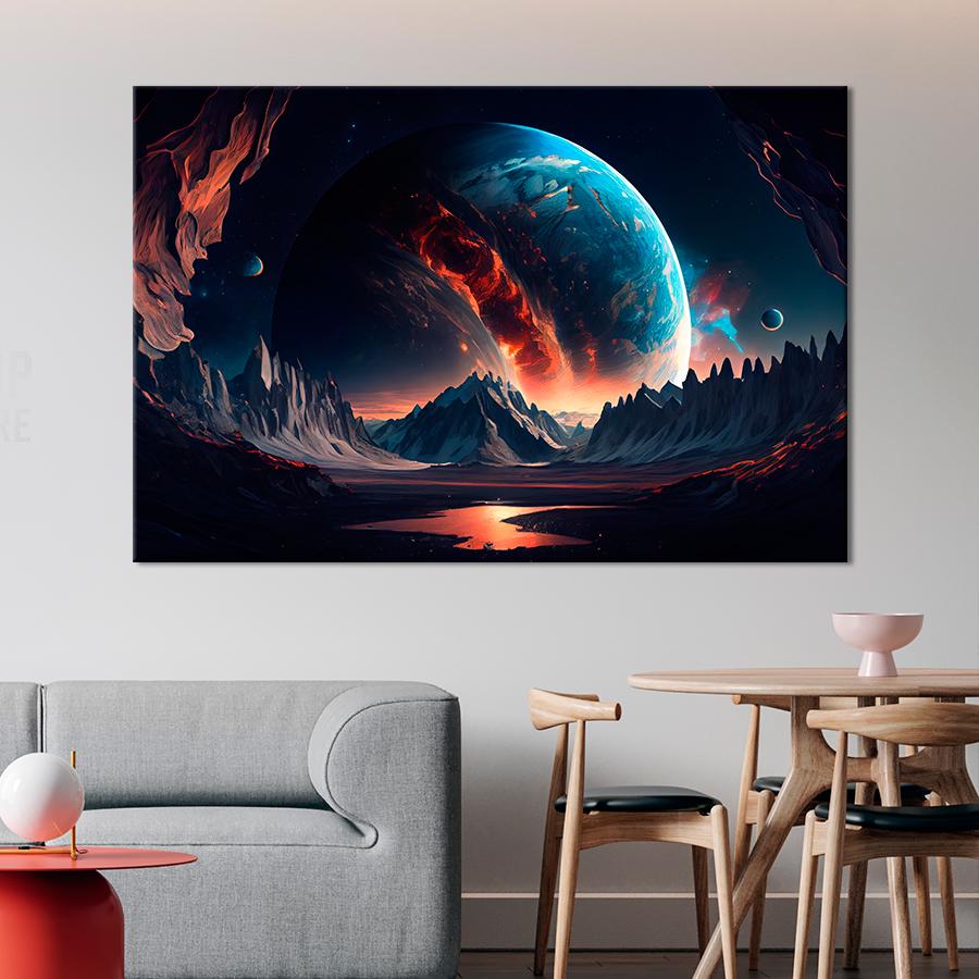Картина космос Великолепный космический пейзаж 51x34 см (A1287-1)