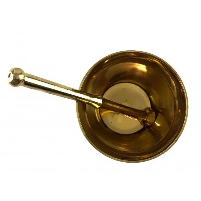 Ступка с пестиком бронзовая d-7,5/h-7,5 см (32526) - фото 3 Ступка с пестиком бронзовая d-7,5/h-7,5 см (32526) - фото 3