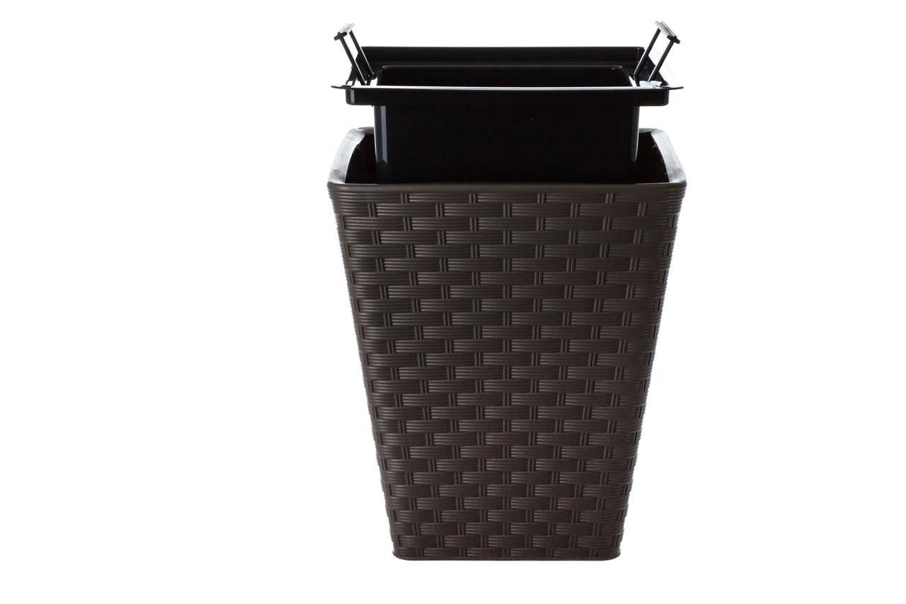 Горшок для цветов Form-Plastic Ротанг квадрат 41 л 40х44 см Коричневый