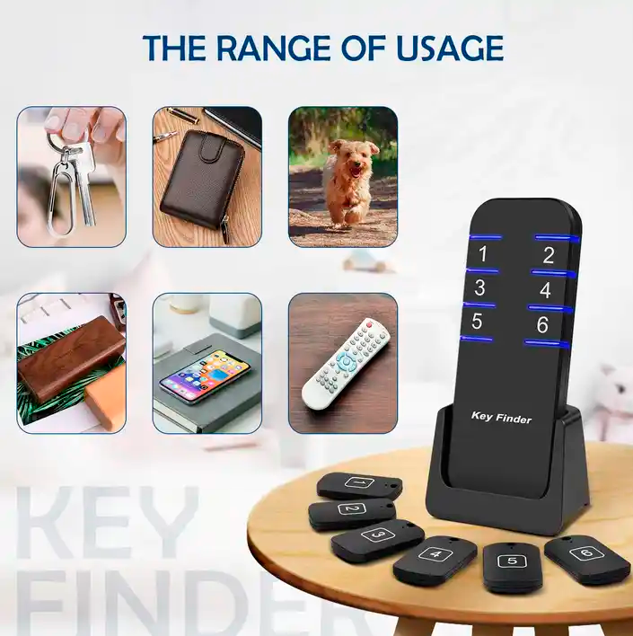 Набір трекерів Bravo Anti-Lost Alarm Key Finder бездротових 6в1 (KF06E) - фото 7