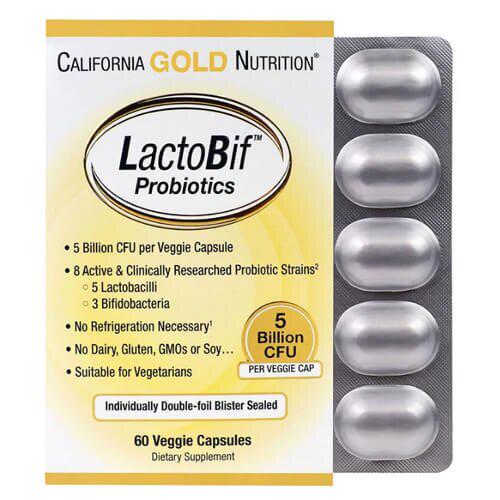 Пробіотики та пребіотики CGN LactoBif Probiotics 5 Billion CFU 60 Caps (CGN-00963)