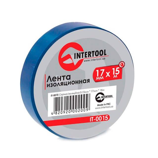 Стрічка ізоляційна Intertool 0,15x17 мм 15 м Синій (IT-0015)