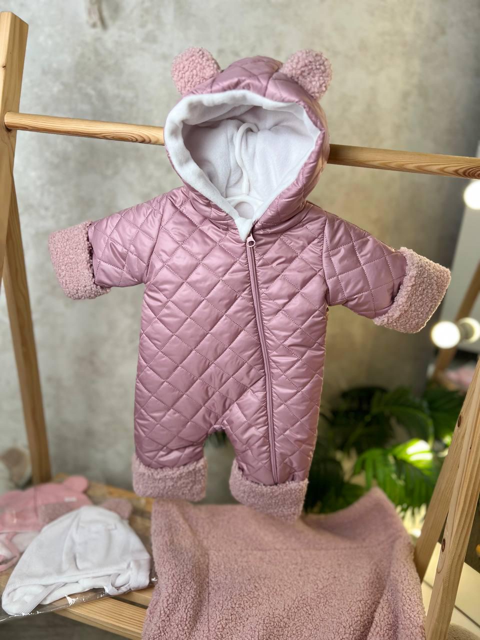 Дитячий демісезонний комбінезон Polar Teddy 74-80 см Рожевий (32154780)