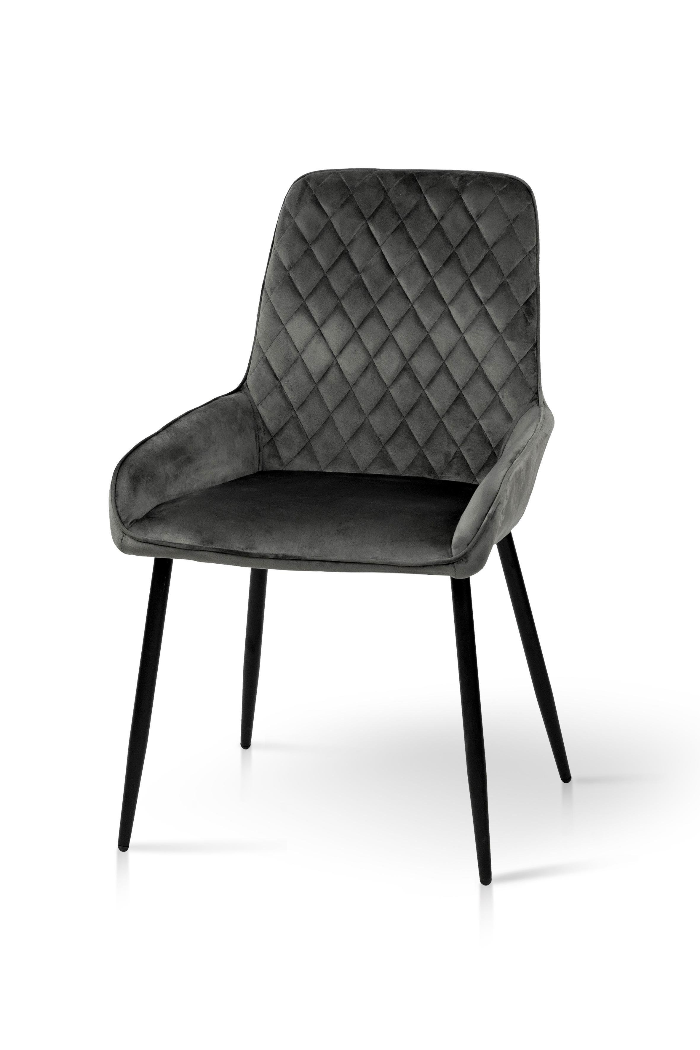 Стілець для кухні та вітальні ГРЕЙС Ніколь 520х870х550 мм Чорний/Графіт (GAА0053273)