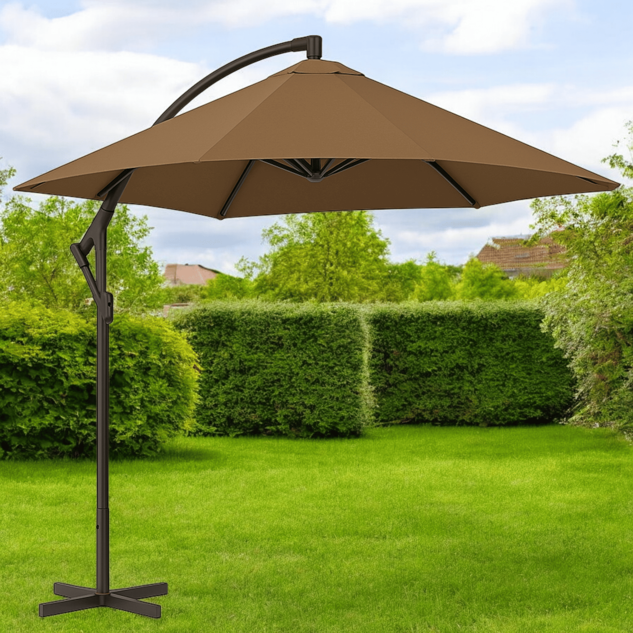 Садова парасолька WCG з поліестеру сталевою рамою регульований кут нахилу з чохлом 2,5х2,5 м Коричневий (W-7055BR1) - фото 1 Садова парасолька WCG з поліестеру сталевою рамою регульований кут нахилу з чохлом 2,5х2,5 м Коричневий (W-7055BR1) - фото 1