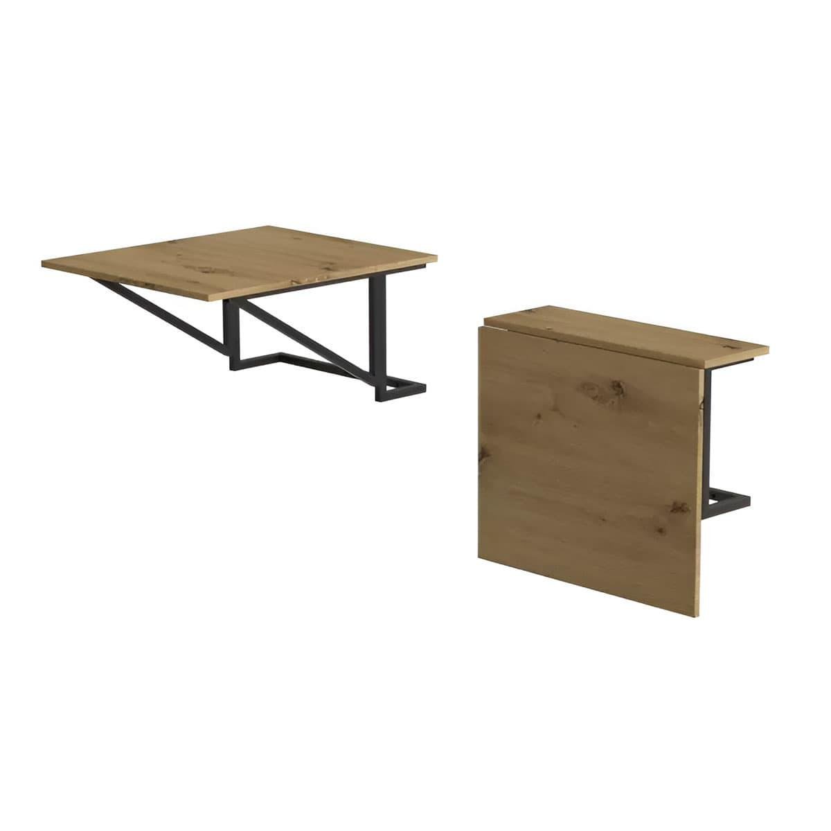 Стол раскладной Ferrum-decor Александр 6 металл/ДСП 16 мм 750x600x700 мм Черный/Дуб Артизан (FRD-104897) - фото 3 Стол раскладной Ferrum-decor Александр 6 металл/ДСП 16 мм 750x600x700 мм Черный/Дуб Артизан (FRD-104897) - фото 3