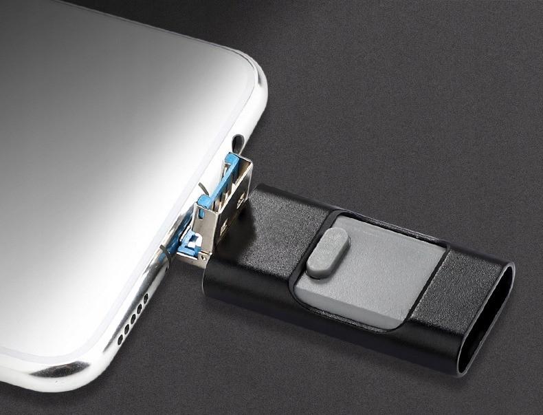 Флешка lightning Flash Drive Windows U-диск 3в1 для iPhone Android 64Gb Чорний - фото 9