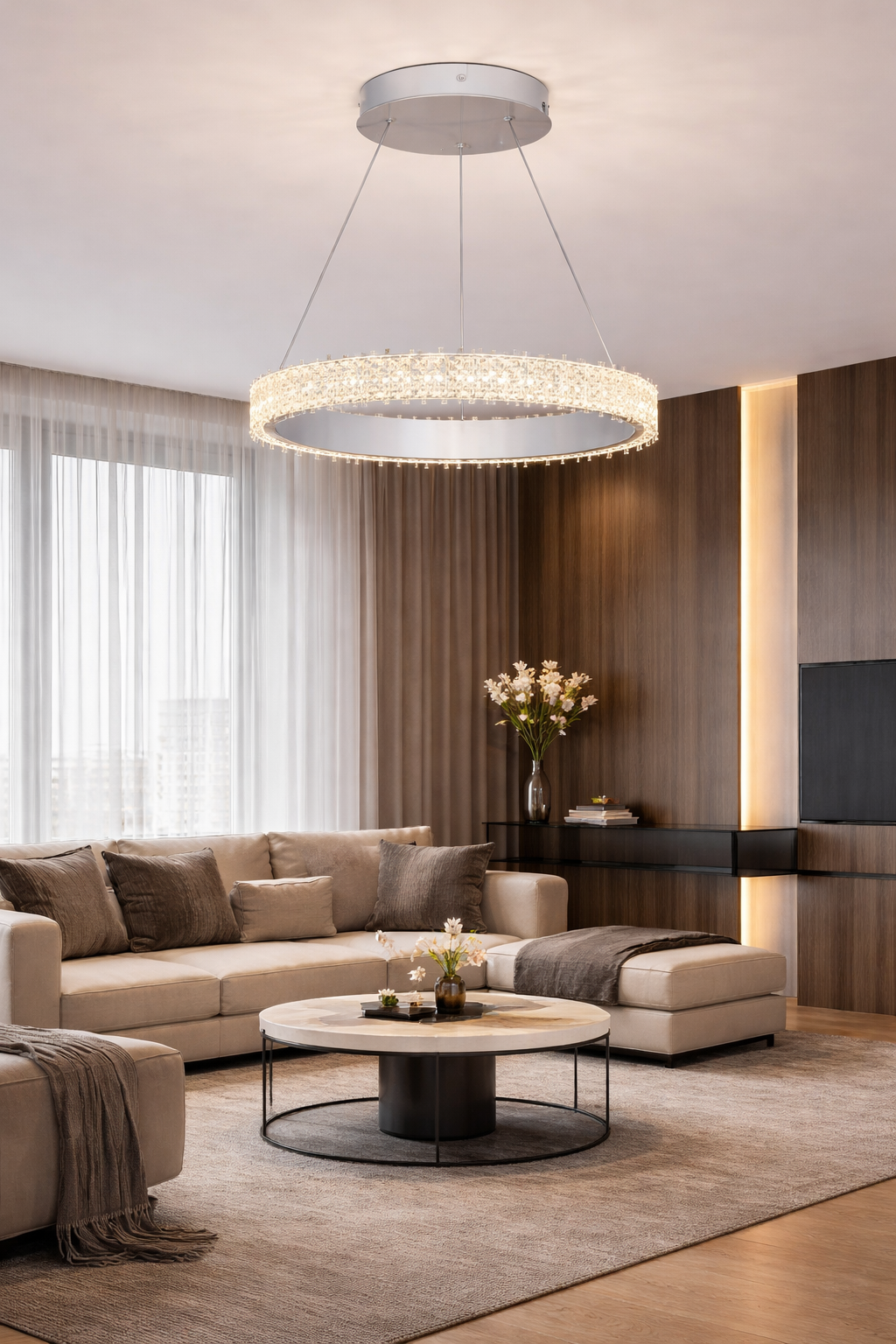 Люстра Novira Rings LED 3 режима 35W (20323/60WH)