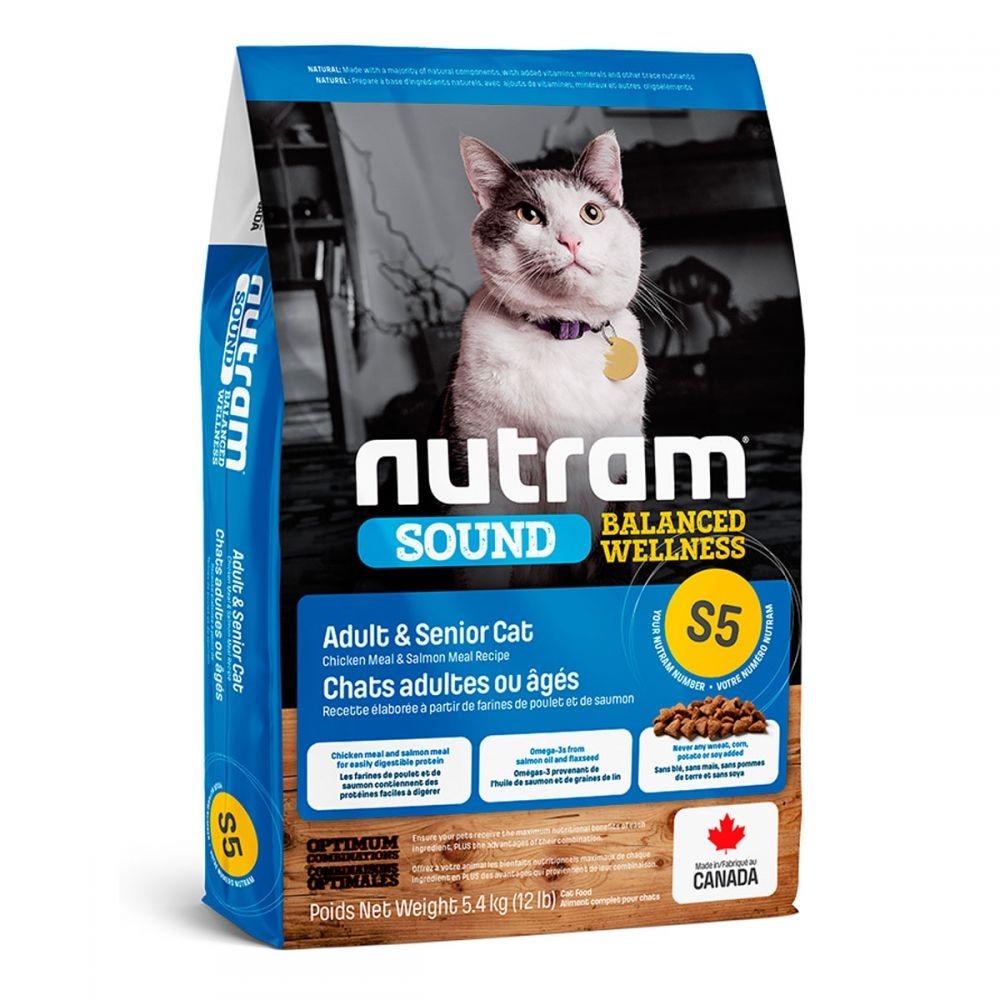 Корм сухой для кошек Nutram S5 Sound Balanced Wellness 5,4 кг (067714102727) Корм сухой для кошек Nutram S5 Sound Balanced Wellness 5,4 кг (067714102727)