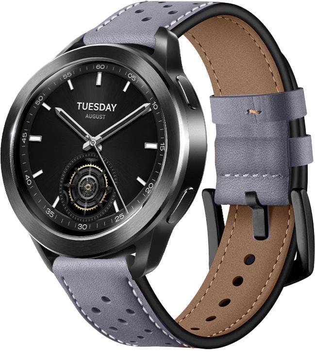 Ремінець шкіряний Classico для Xiaomi Watch S3 Grey (37139-33)