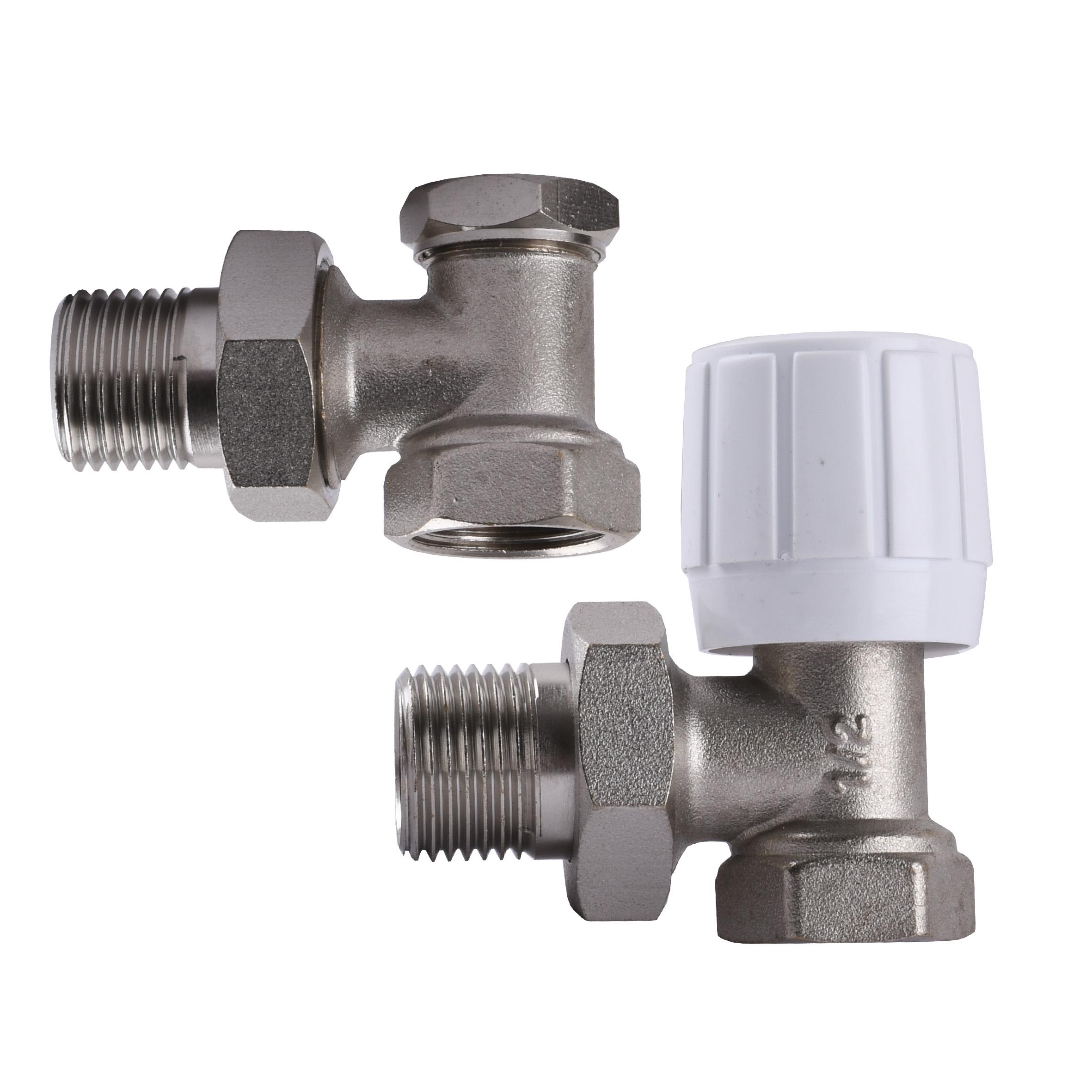 Набор кранов для радиатора угловой 1/2" Eco 5105+5107 (000014695)
