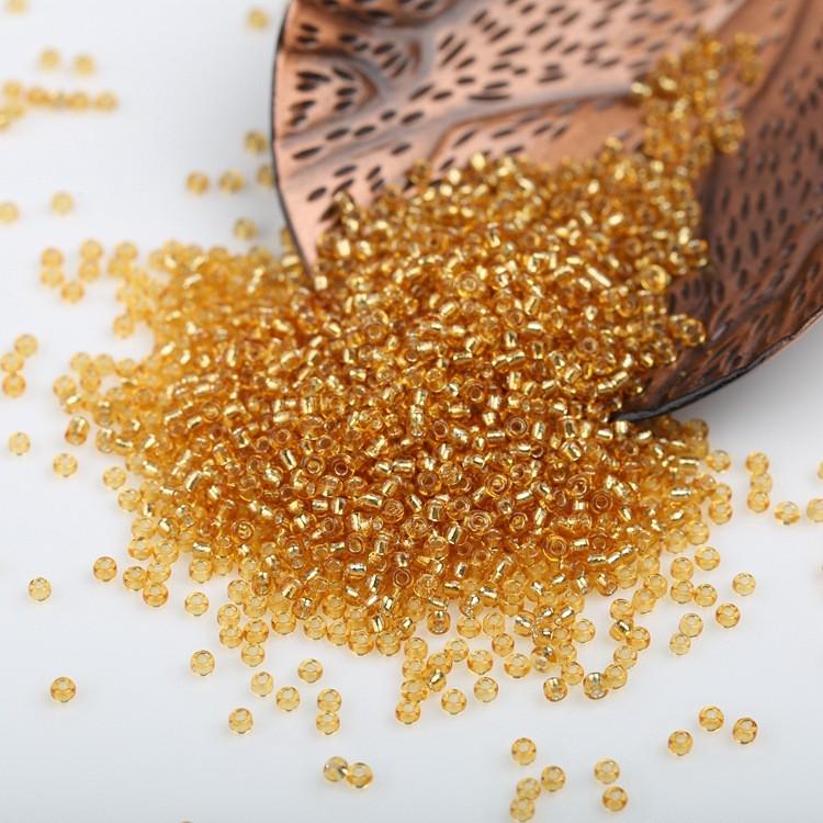 Бисер парчовый 2 мм 50 г Золотистый (БР0002ч49)