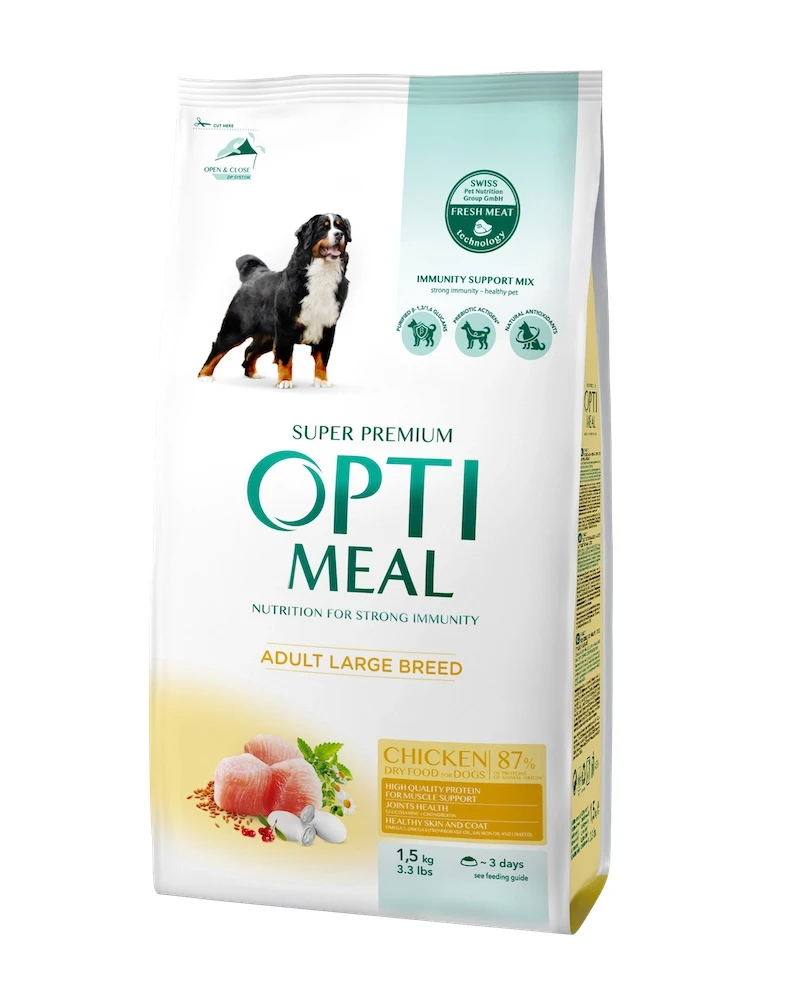 Корм сухой Optimeal Dogs Maxi Chicken для взрослых собак 1,5 кг - фото 1 Корм сухой Optimeal Dogs Maxi Chicken для взрослых собак 1,5 кг - фото 1
