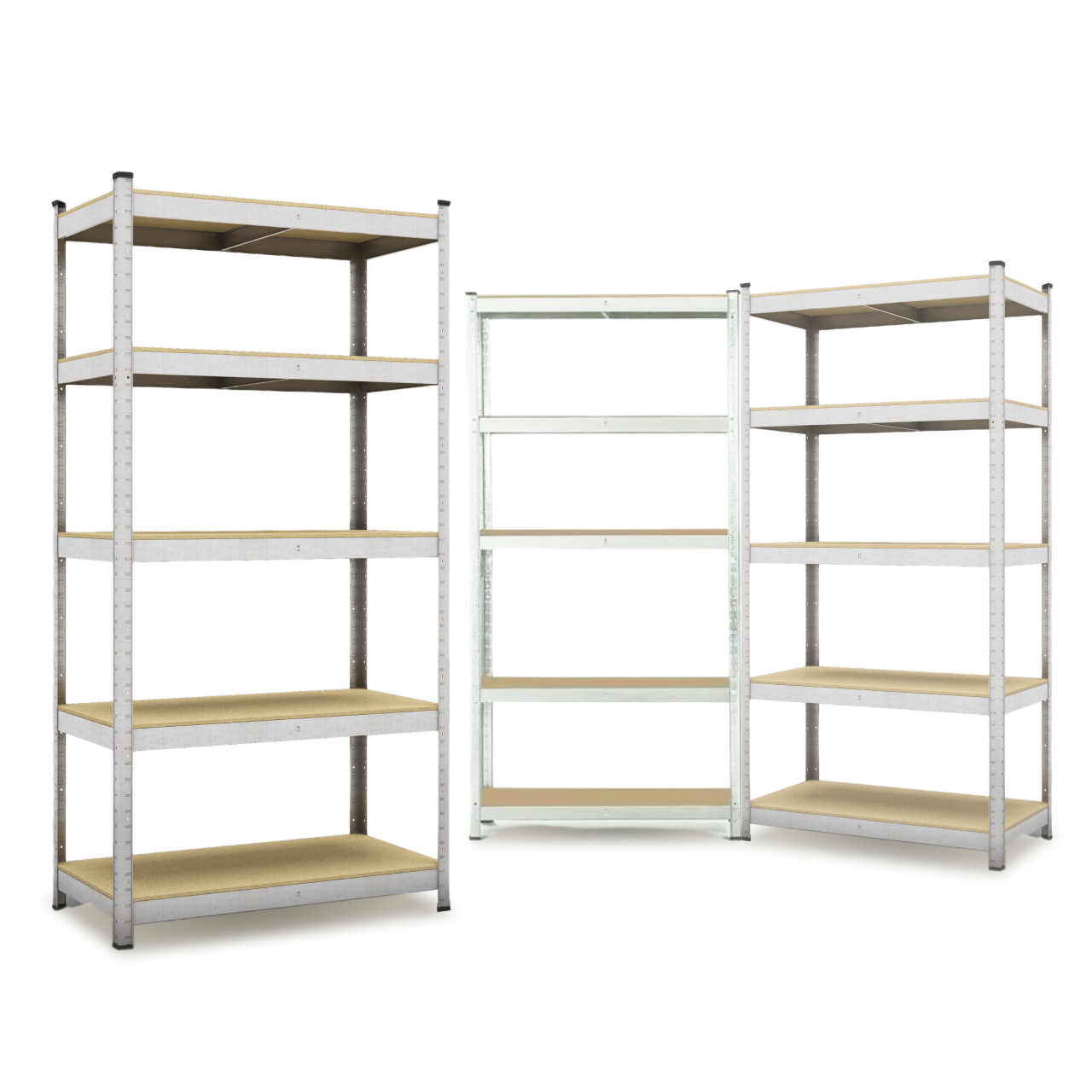 Стеллаж металлический 2 секции 10 полок МДФ до 150 кг на полку 150х210х30 см Оцинкованный (2334337477)