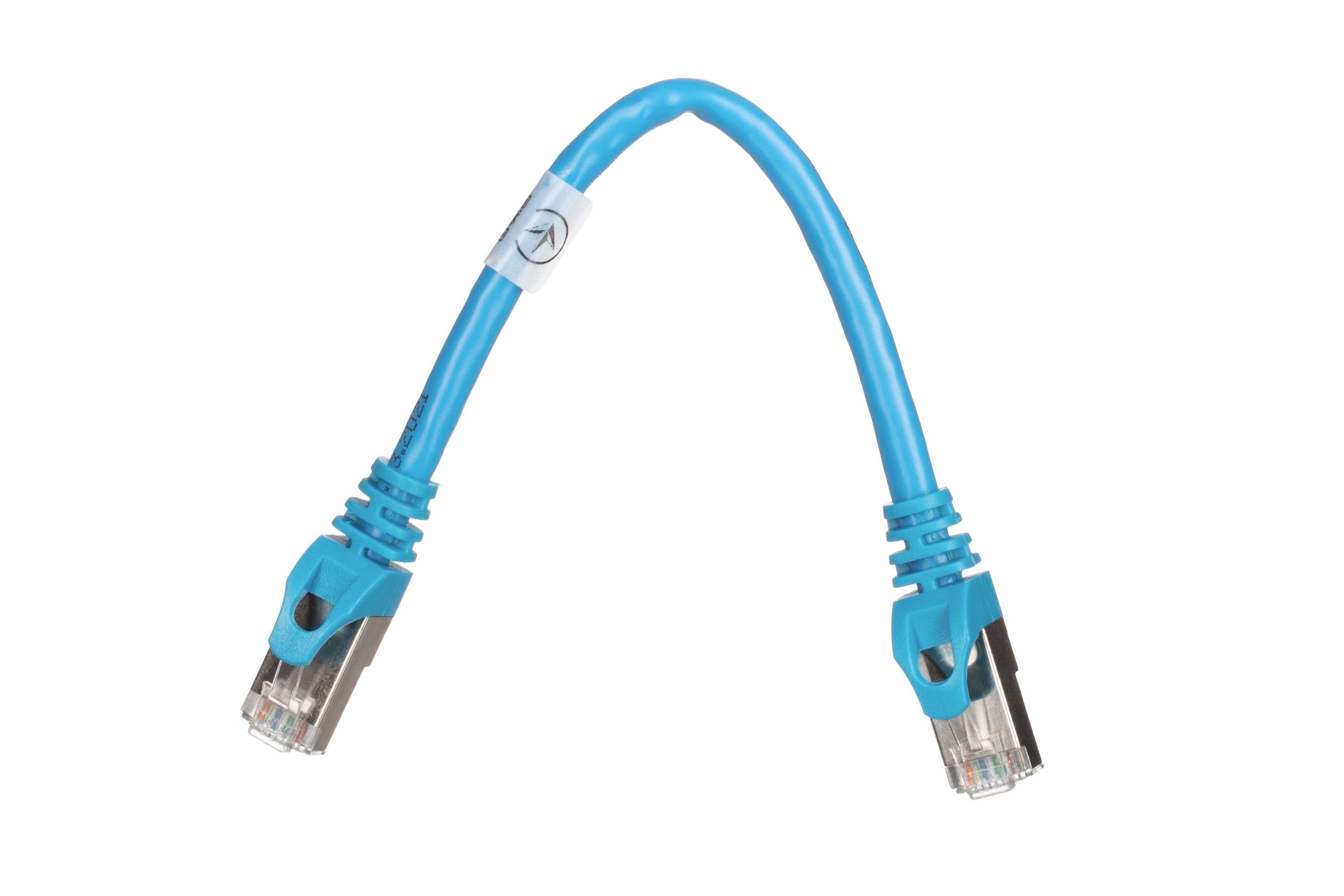 Патч-корд 2E Cat 6 27AWG 0,2 м з подвійним екрануванням S-FTP Синій (2E-PC6SFTPCOP-020BL) - фото 1