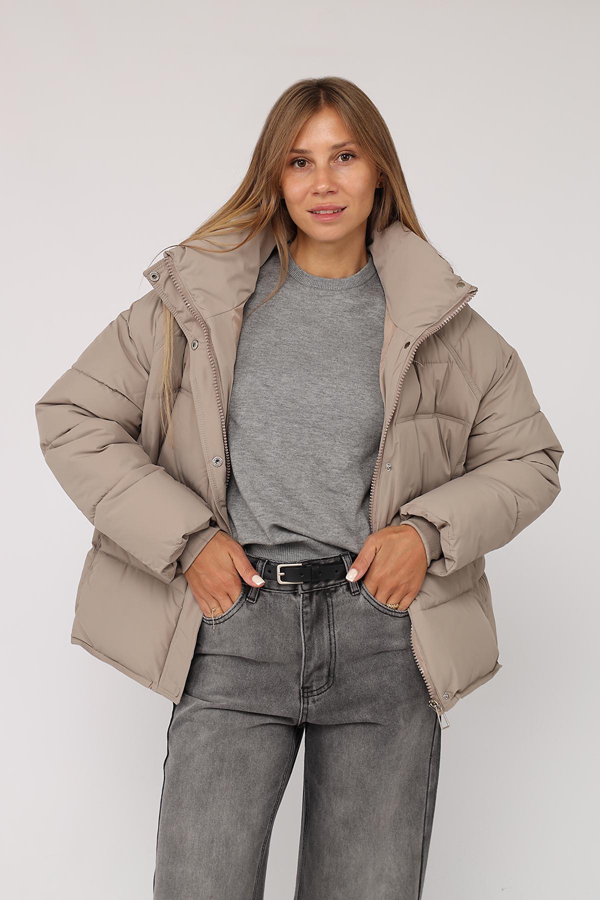 Куртка жіноча зимова ЦБ-00277862 р. 52 Капучино (29080046) - фото 2 Куртка жіноча зимова ЦБ-00277862 р. 52 Капучино (29080046) - фото 2