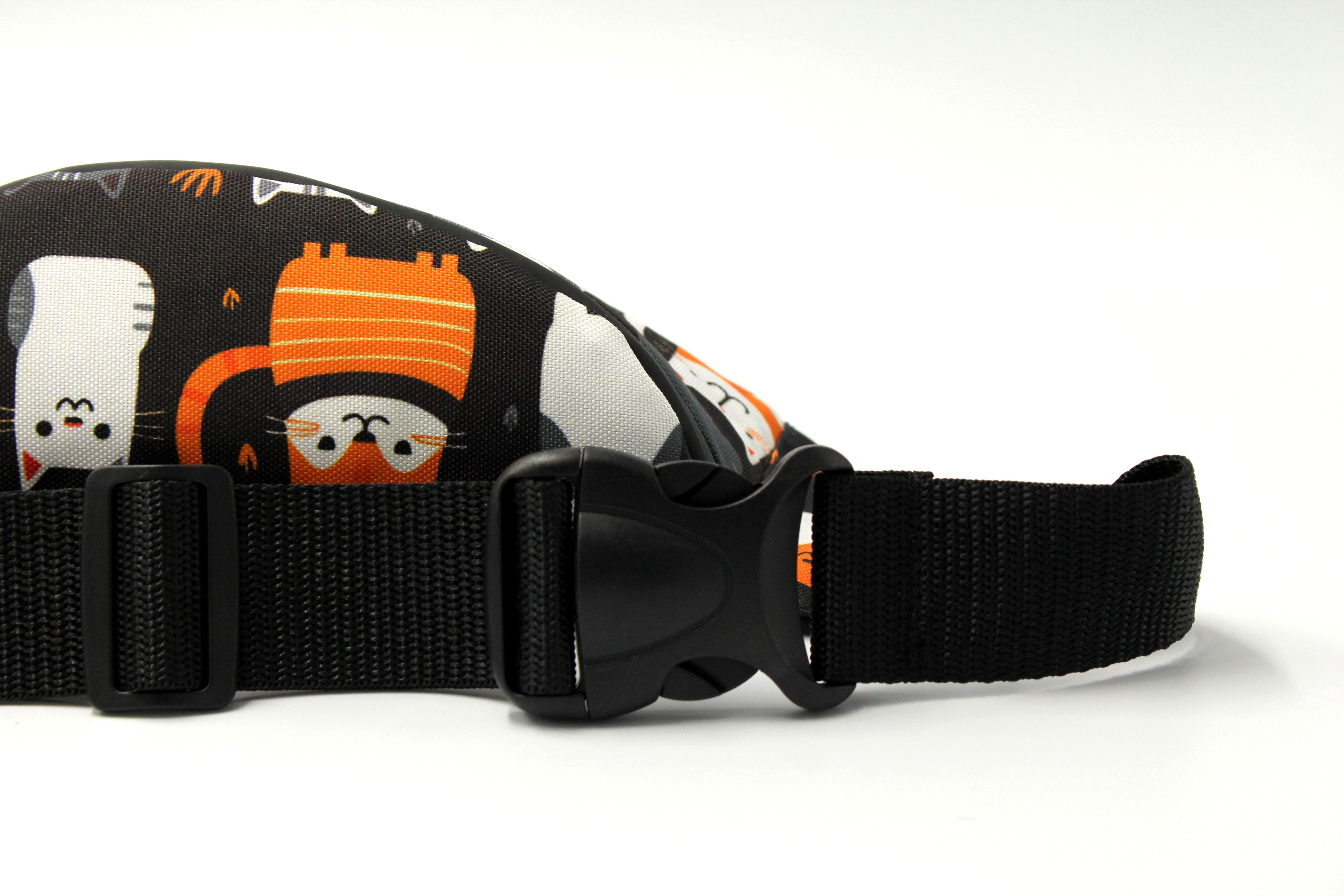 Сумка бананка Котики Чорний (BT-036) - фото 8 Сумка бананка Котики Чорний (BT-036) - фото 8