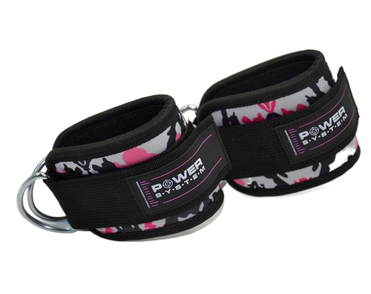 Манжети на щиколотці Power System PS-3470 Ankle Strap Camo Pink/Black (PS_3470_Pink/Black) - фото 5