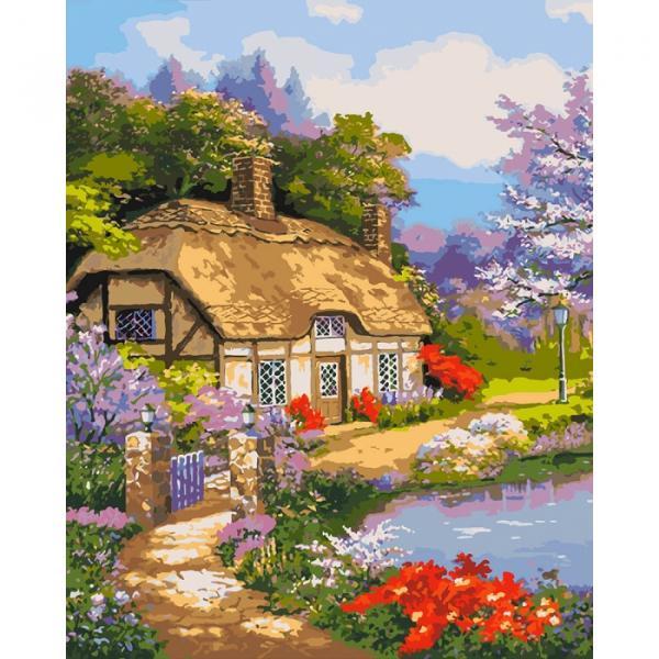 Набор для росписи по номерам Идейка Загородный домик 40х50 см (КНО2255-mt)