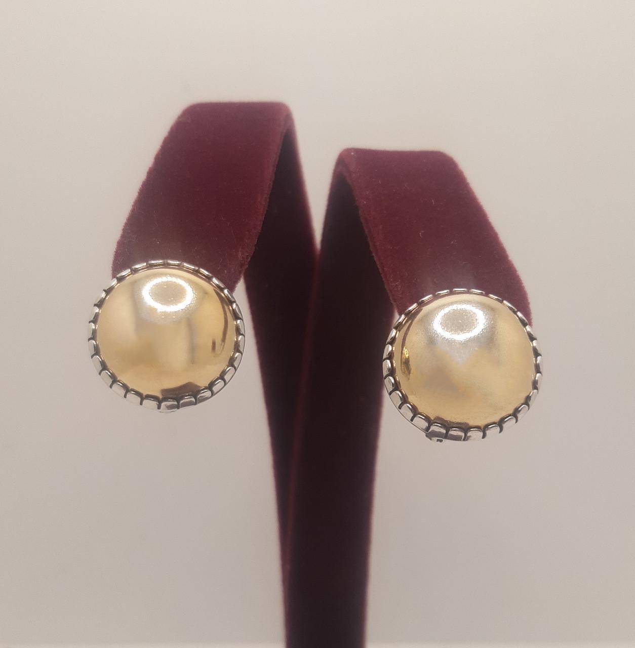 Серьги серебро позолота 925° 8,17 г (2504)