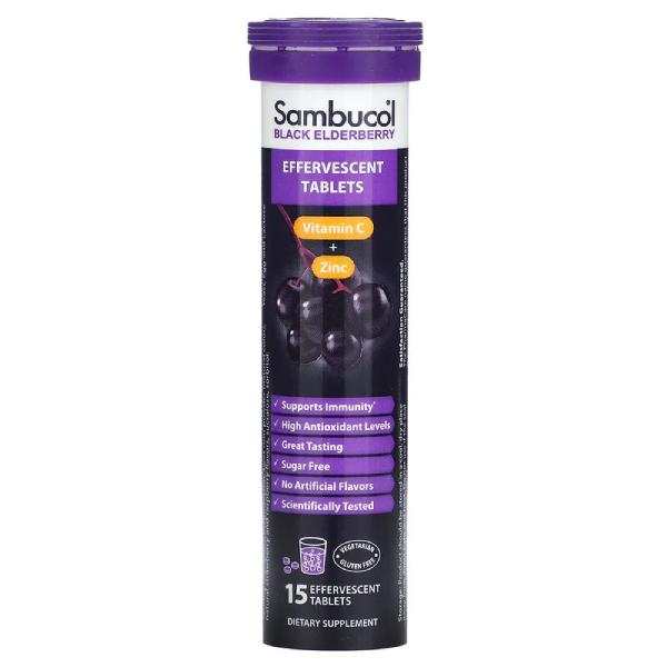 Бузина Sambucol Black Elderberry 15 effervescent tabs