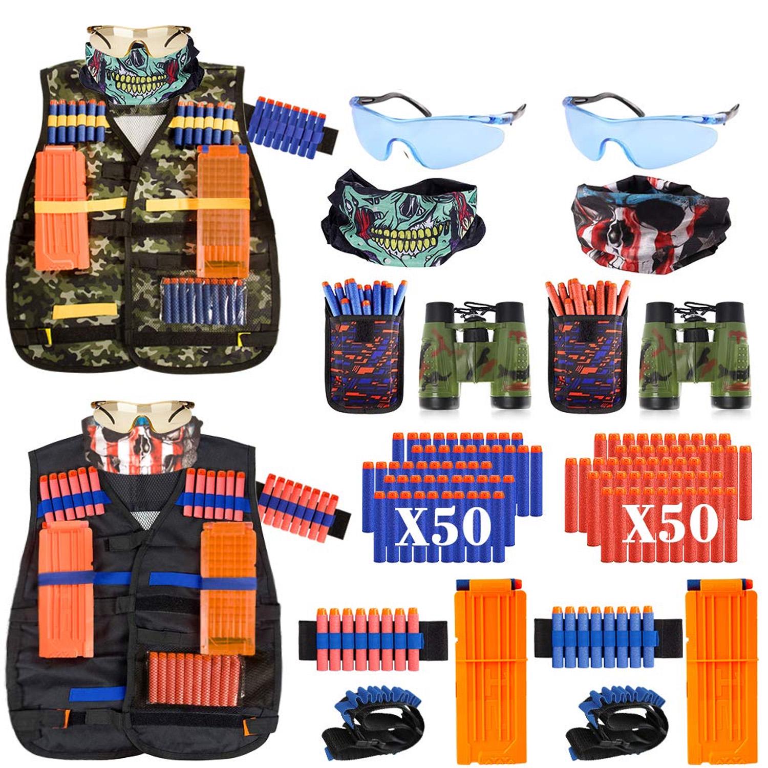 Набор из двух жилетов с аксессуарами Ailuki 2 Pack Kids Tactical Vest Kit (B07RTW) - фото 6