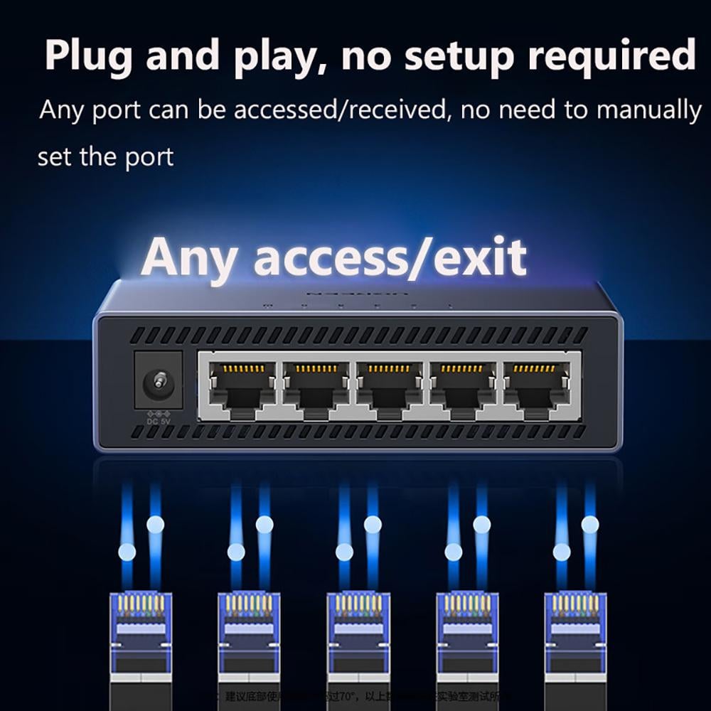 Коммутатор сетевой Ugreen 5-портовый алюминиевый 10 гбит/с Черный (15641EU) - фото 8 Коммутатор сетевой Ugreen 5-портовый алюминиевый 10 гбит/с Черный (15641EU) - фото 8