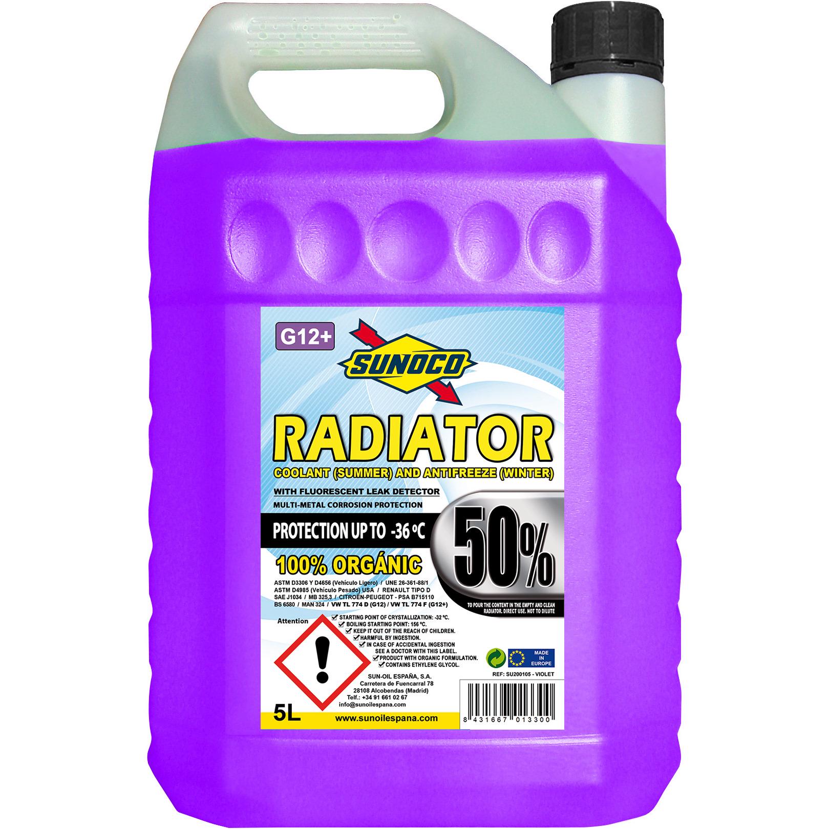 Антифриз Sunoco Radiator Coolant 50% Organic -36°C G12+ 5 л Фиолетовый (MA23007-005) Антифриз Sunoco Radiator Coolant 50% Organic -36°C G12+ 5 л Фиолетовый (MA23007-005)