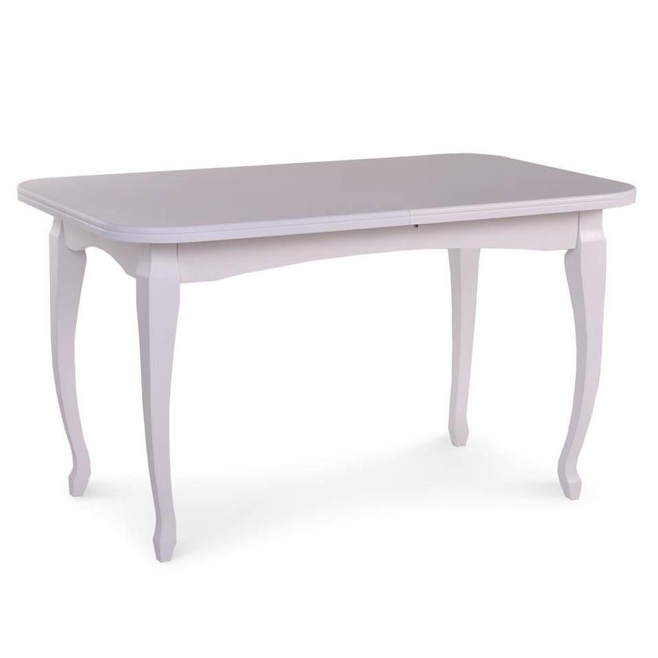 Стол кухонный раскладной Мікс Меблі Соренто 78х130 ( 40) см натуральное дерево/МДФ Белый