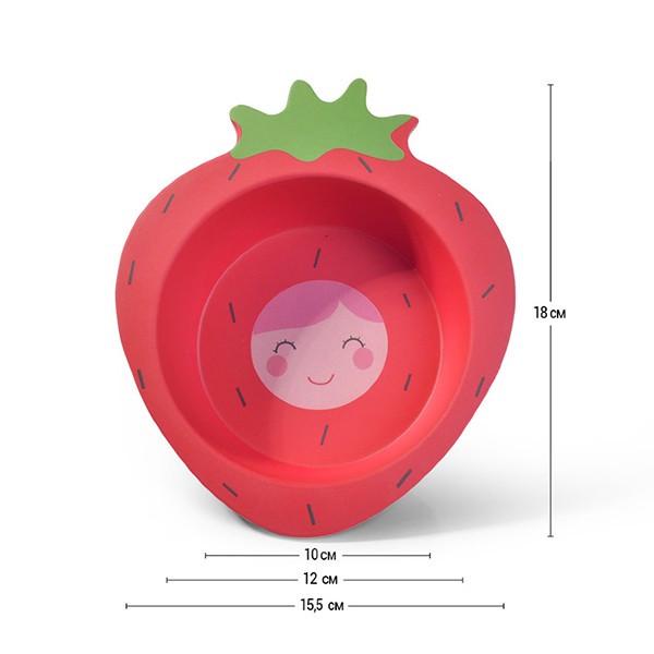 Тарелка Fissman Клубника 18 см бамбуковое волокно 8357 - фото 2