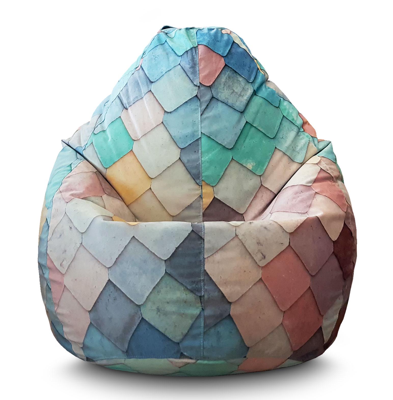 Кресло мешок iPuff Slate Флок XL 80x110 см