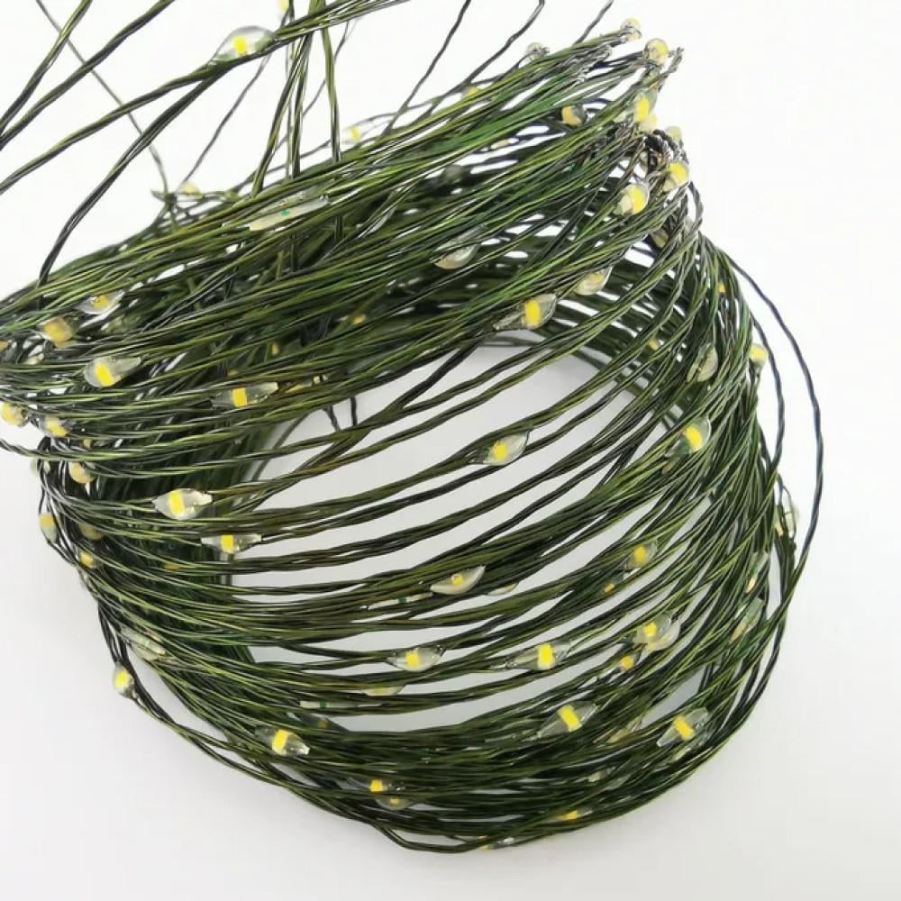 Гирлянда светодиодная Роса с пультом 500 LED 220V 8 режимов IP44 50 м Теплый белый (24004) - фото 10