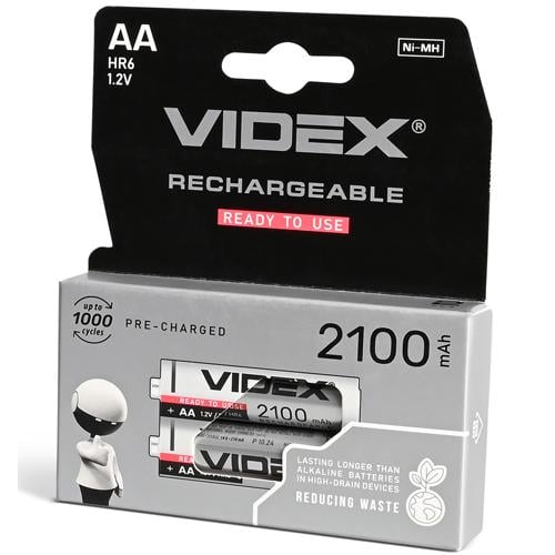 Батарейка акумулятор Videx AA 2100 mah 2 шт.