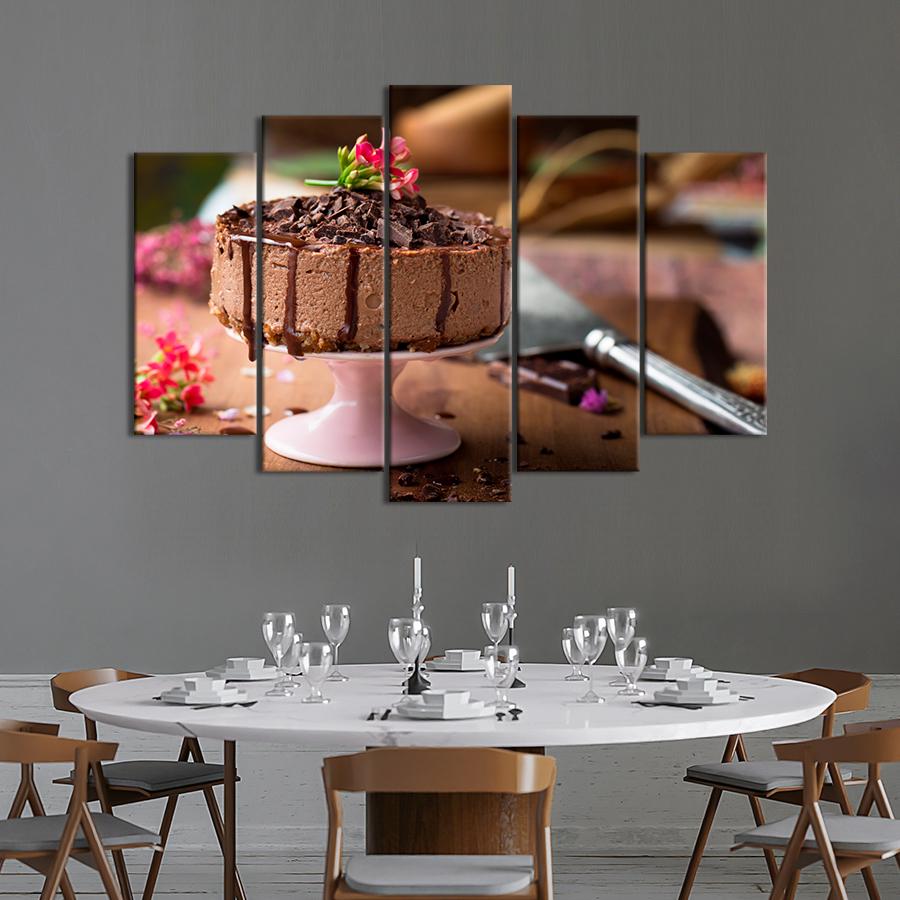 Настенний декор Нежный муссовый торт с шоколадной стружкой 137x85 см (A383-5)