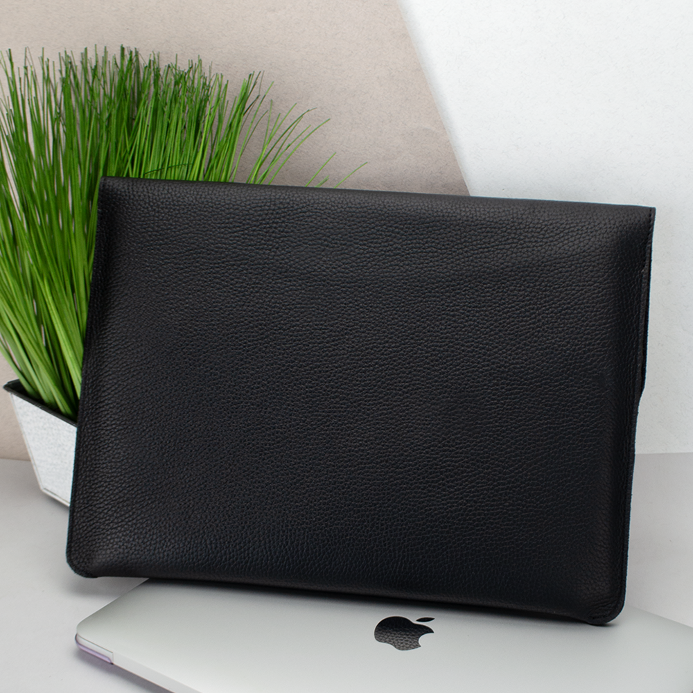 Чохол Handycover 801 для MacBook Air 13" шкіряний на магнітах Чорний флотар (2250428662) - фото 2