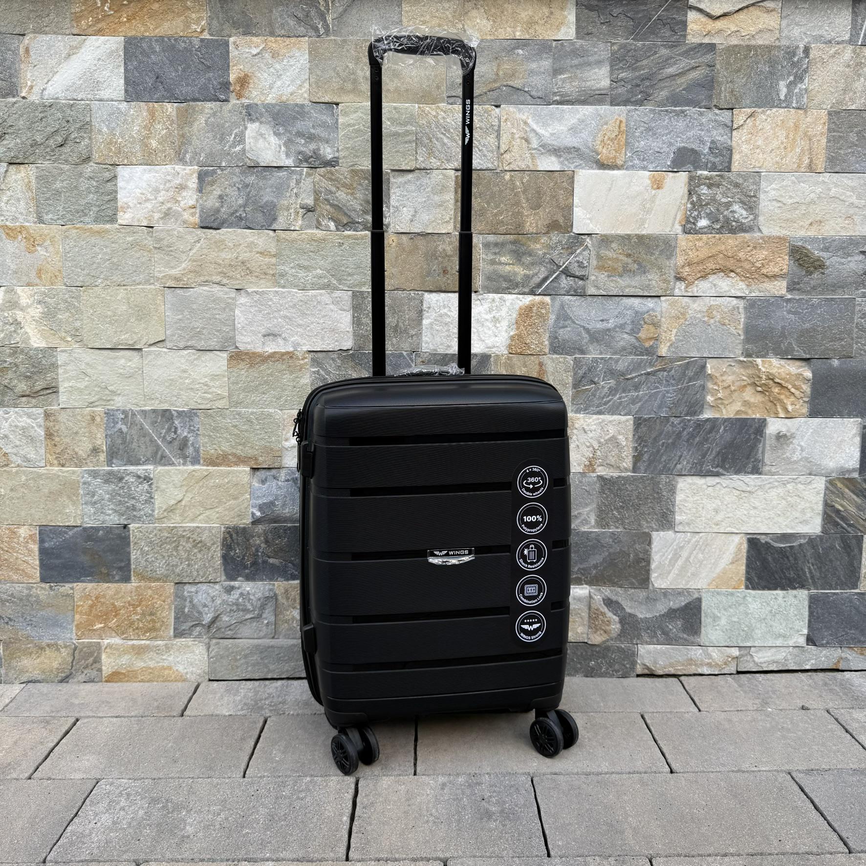 Валіза дорожня з поліпропілену Wings HWF03 S Чорний (30631276) - фото 2