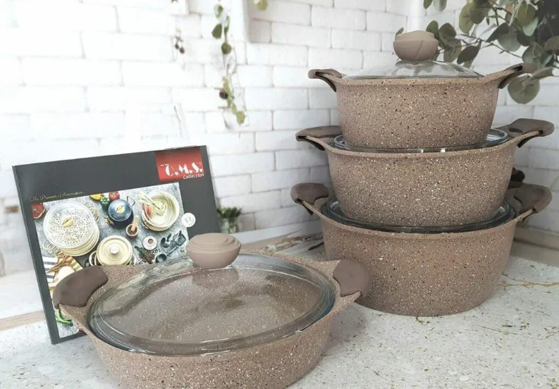 Набор посуды OMS с антипригарным покрытием 8 пр.