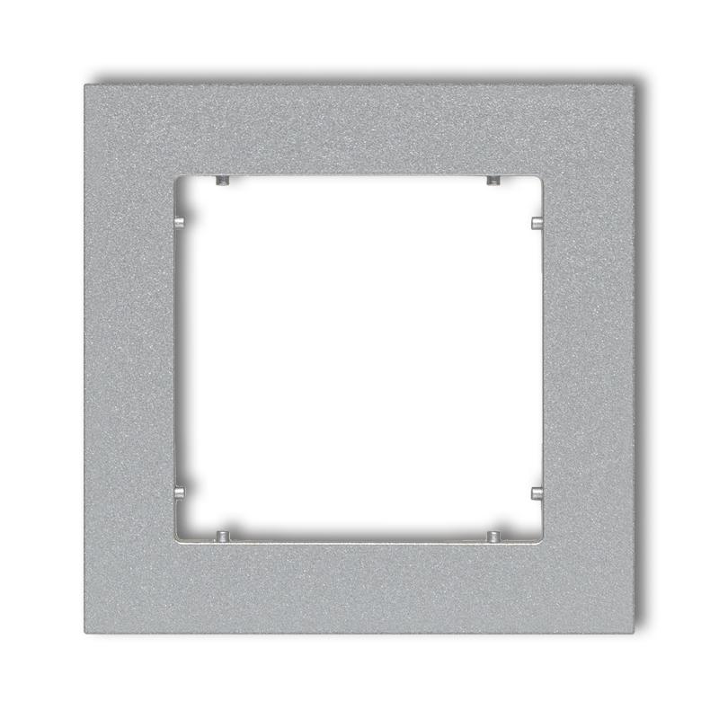 Рамка одинарная универсальная Karlik Mini Серебристый металлик (7MR-1)